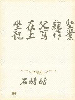坐在父亲紫色大龙上写作业