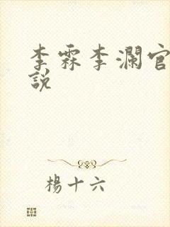 李霖李澜官场小说