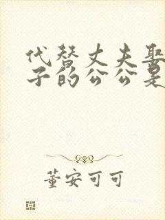 代替丈夫娶了妻子的公公是小说改编吗
