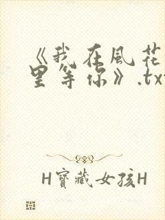 《我在风花雪月里等你》.txt
