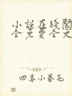 小说在线阅读大全免费全文