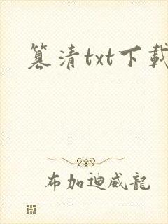 篡清txt下载