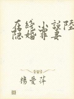 在线小说陆少的隐婚罪妻