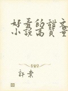 好看的甜文言情小说高质量文笔好