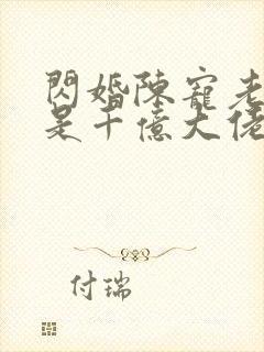闪婚陈宠老公竟是千亿大佬