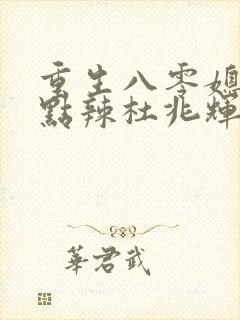 重生八零媳妇有点辣杜兆辉结局