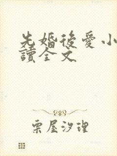 先婚后爱小说阅读全文