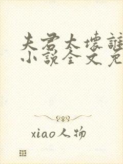 夫君太坏谁的错小说全文免费阅读