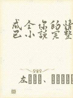 成全你的情非得已小说完整版