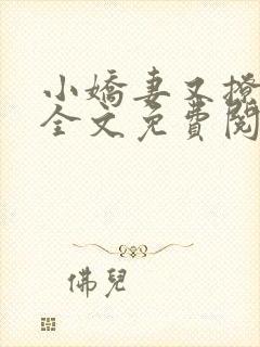 小娇妻又撩又甜全文免费阅读