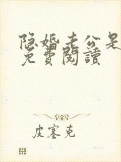 隐婚老公是大佬免费阅读