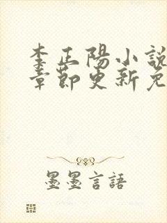 李正阳小说最新章节更新免费阅读