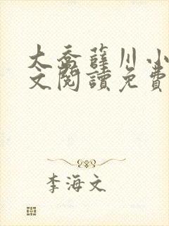 大乔薛川小说全文阅读免费封面