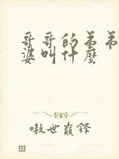 哥哥的弟弟的老婆叫什么封面