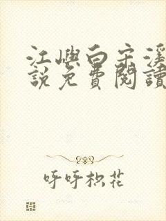 江屿白宋溪婉小说免费阅读最新章节封面