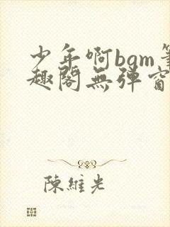 少年啊bgm笔趣阁无弹窗免费