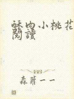 酥肉小桃花全文阅读