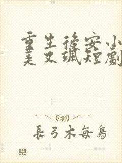 重生后安小姐又美又飒短剧演员表