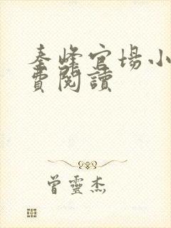 秦峰官场小说免费阅读