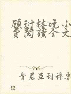 顾衍林晚小说免费阅读全文最新章节更新
