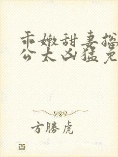 乖嫩甜妻总裁老公太凶猛免费阅读