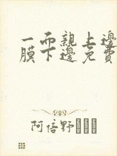 一面亲上边一面膜下边免费阅读