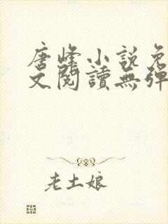 唐峰小说免费全文阅读无弹窗