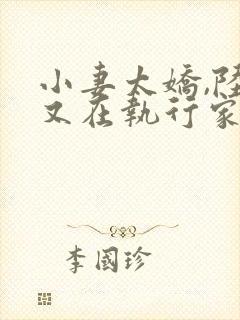 小妻太娇,陆爷又在执行家法的小说