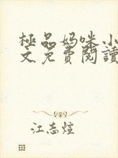 极品妈咪小说全文免费阅读