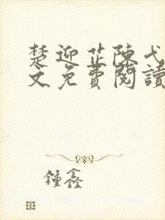 楚迎芷陈弋泽全文免费阅读最新章节封面