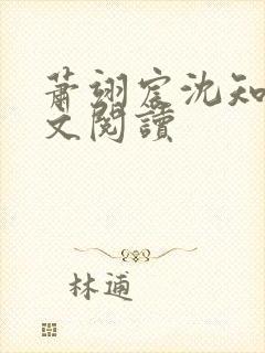 萧翊宸沈知意全文阅读