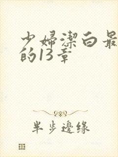 少妇洁白最刺激的13章