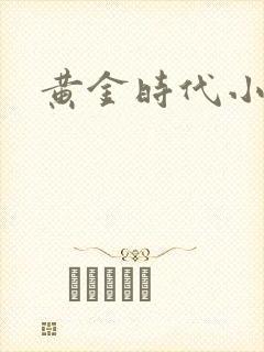 黄金时代小说封面