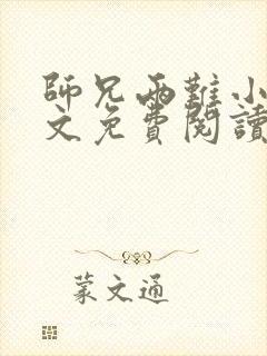 师兄两难小说全文免费阅读封面