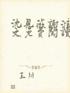 沈见薇谢淮宴全文免费阅读封面