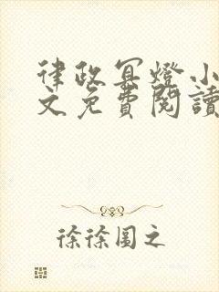 律政冥灯小说全文免费阅读封面