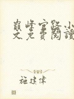 巅峰官路小说全文免费阅读无弹窗