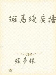 斑马线广播剧封面