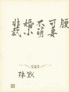 非婚不可腹黑总裁小萌妻