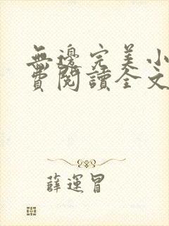 无边完美小说免费阅读全文最新章节