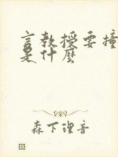 言教授要撞坏了是什么