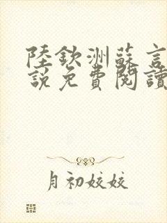 陆钦洲苏言星小说免费阅读最新章节