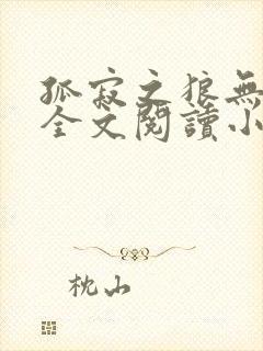 孤寂之狼无删减全文阅读小说
