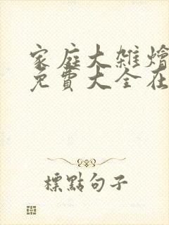 家庭大杂烩小说免费大全在线阅读