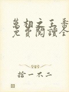 万相之王番外篇免费阅读全文