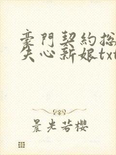 豪门契约总裁的失心新娘txt封面