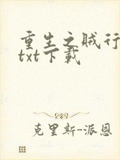 重生之贼行天下txt下载