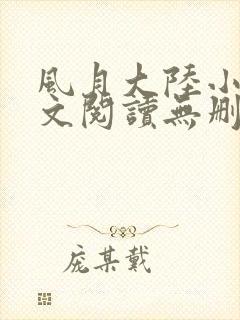 风月大陆小说全文阅读无删减