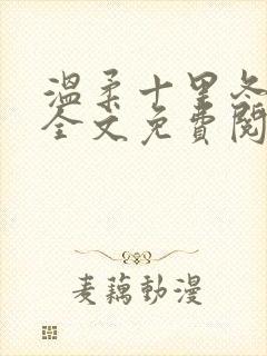 温柔十里冬小说全文免费阅读封面