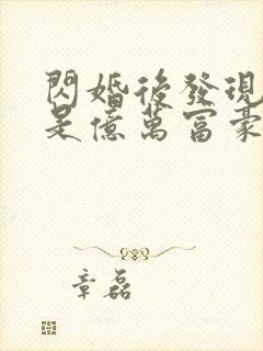 闪婚后发现老公是亿万富豪全文免费阅读封面